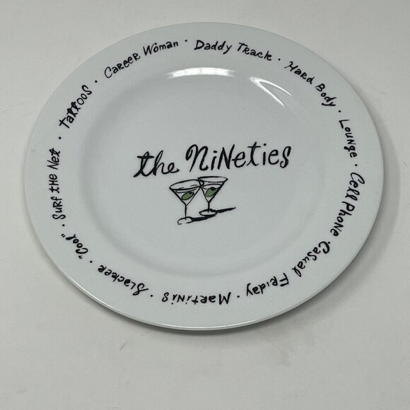 Pottery Barn Decades Millennium plate salad dessert "The Nineties" - Picture 1 of 2
